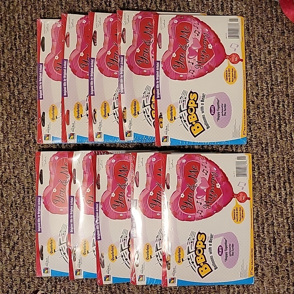 Qualatex/Party Express from Hallmark B-Bops Heart Shape 31" Balloons ~Lot of 10